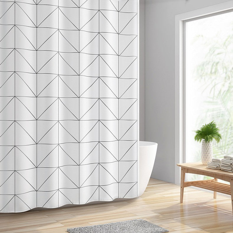 Modern Geometric Pattern Shower Curtain Bowlift