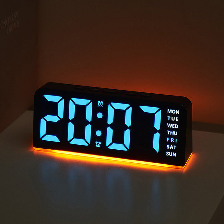 Digital LED alarm clock with color change Bowlift