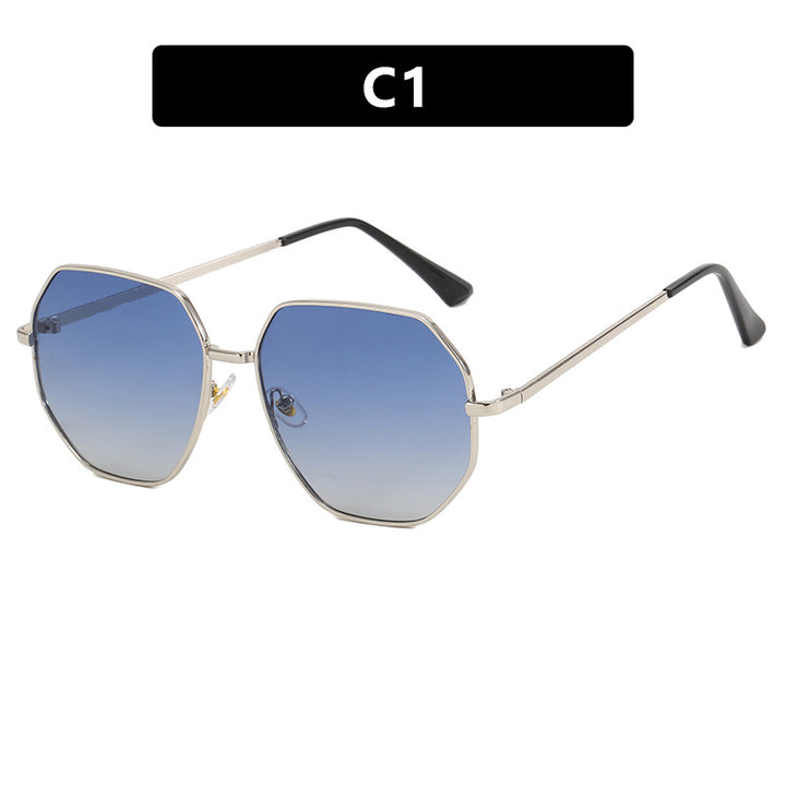 Women's fashionable geometric sunglasses with protective UV filter and stylish frame Bowlift