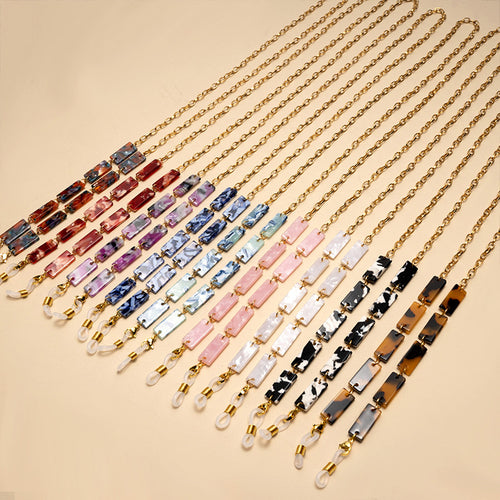 Chunky Abstract Pattern Eyewear Chain Bowlift
