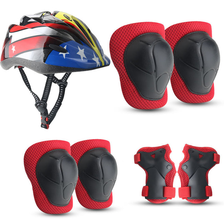Children's Colorful Safety Helmet and Protective Gear Set Bowlift