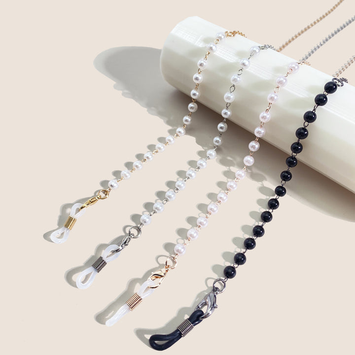 Pearl-Embellished Eyewear Retainer Chain Bowlift