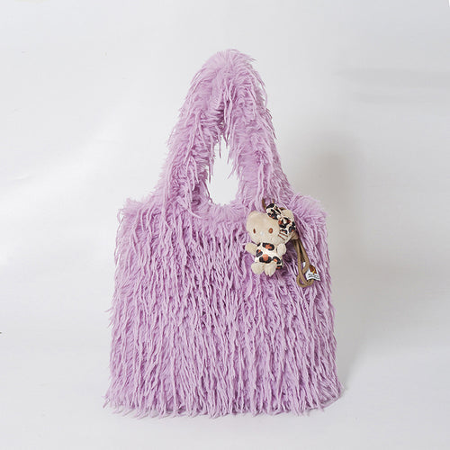 Plush Textured Shopping Tote