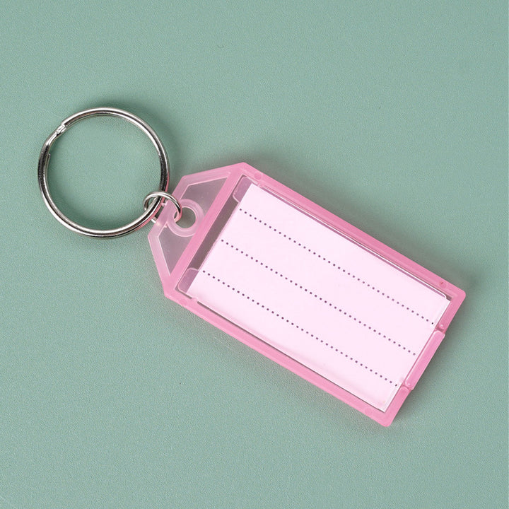 Unisex keychain with reusable label field Bowlift