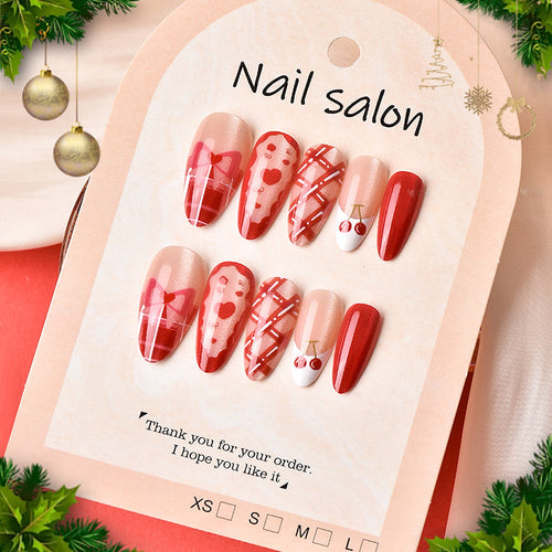 Festive Nail Art Press-On Set Bowlift