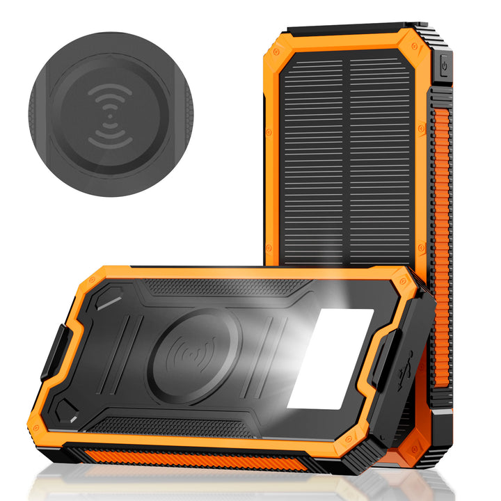 Solar-powered power bank with fast charging function and wireless charging option Bowlift