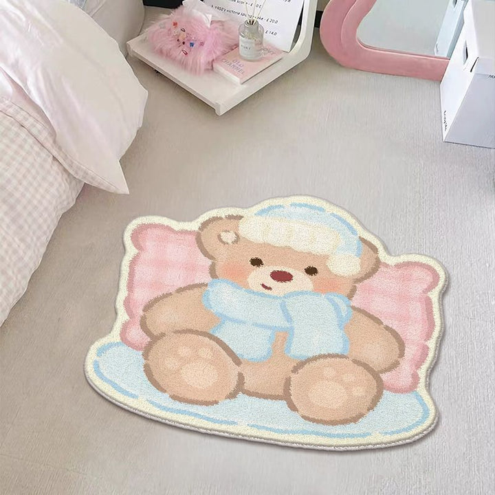 Adorable Cartoon Bear Area Rug Bowlift