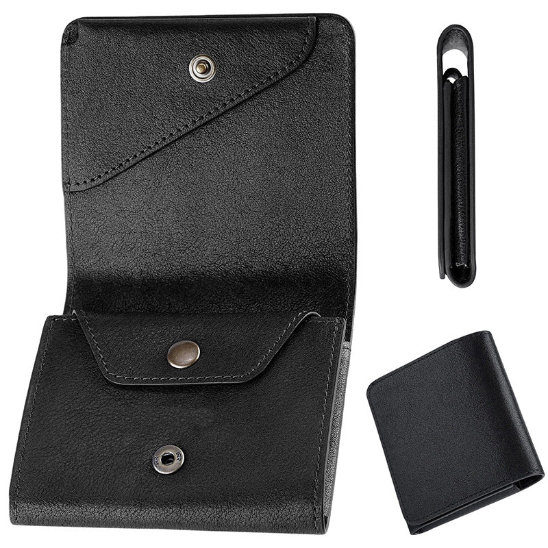 Multifunctional Leather Wallet with Coin Compartment Bowlift