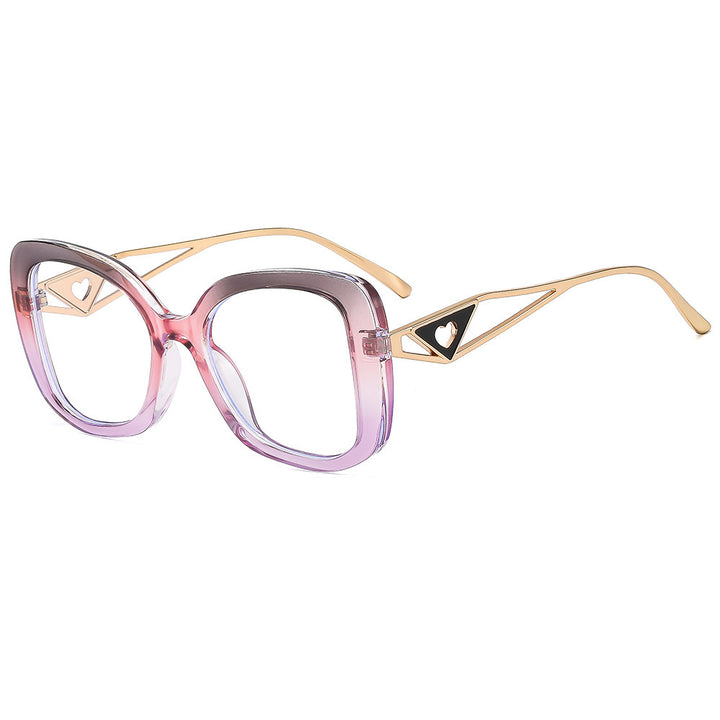 Ladies fashionable oversized sunglasses with luxurious heart detail Bowlift