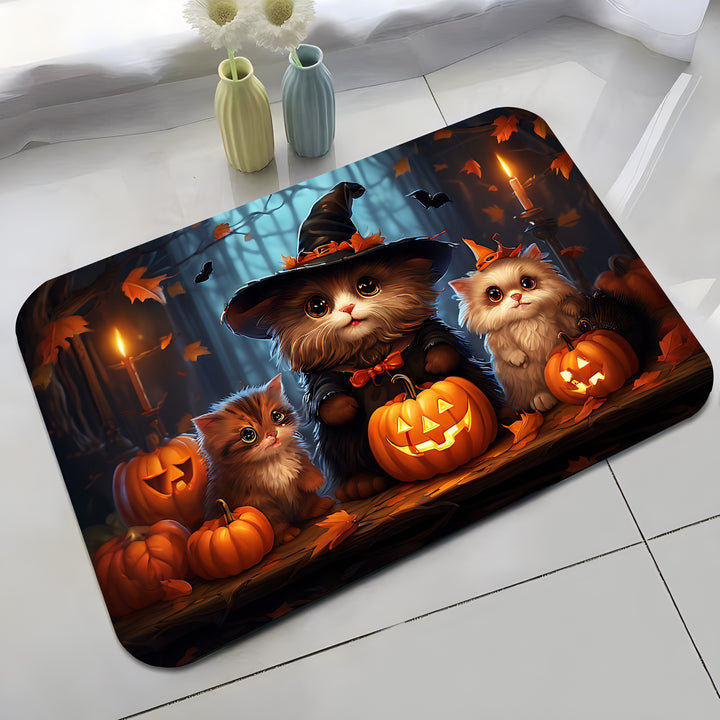 Halloween-Themed Cat Decorative Mat Bowlift