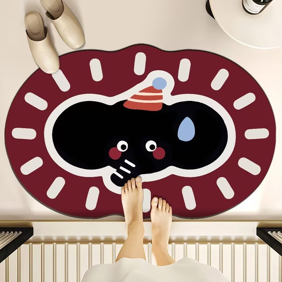 Cute Cartoon Bear Bath Mat Bowlift