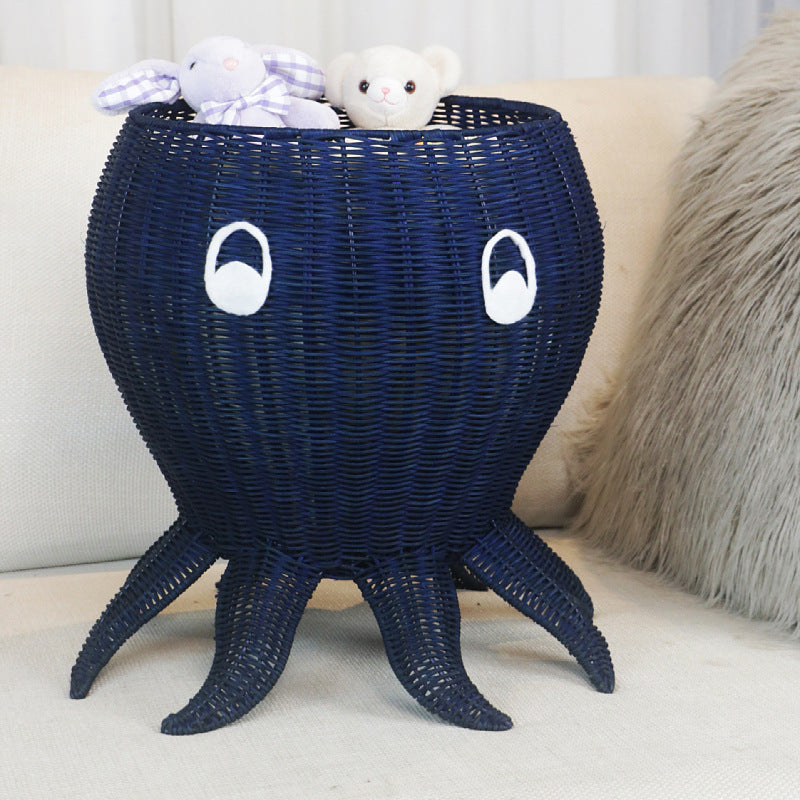 Cute Octopus-Shaped Woven Planter Bowlift
