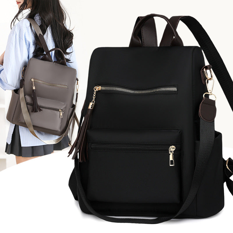 Elegant Multi-Pocket Backpack with Detachable Strap Bowlift