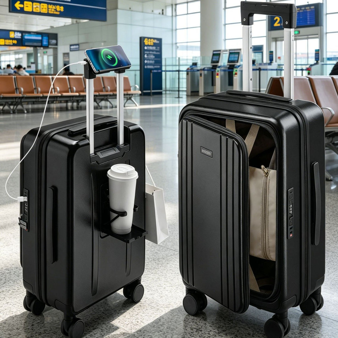Unisex Smart Hard Shell Trolley Suitcase Bowlift