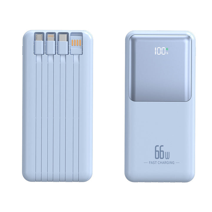 Portable power bank with integrated multifunction charging cable Bowlift