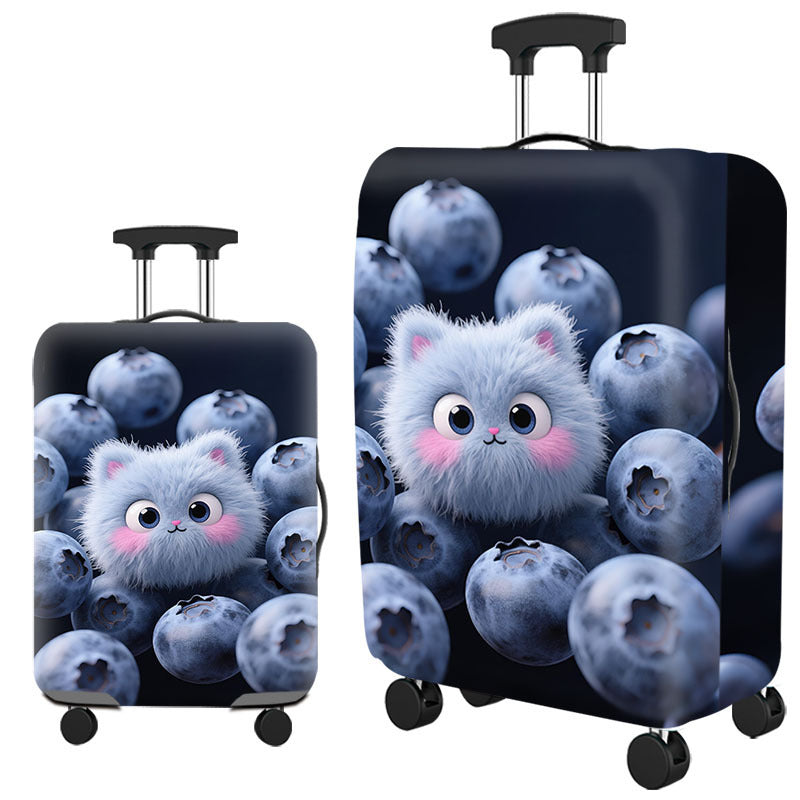 Tropical Leaf Print Hard Shell Luggage Bowlift