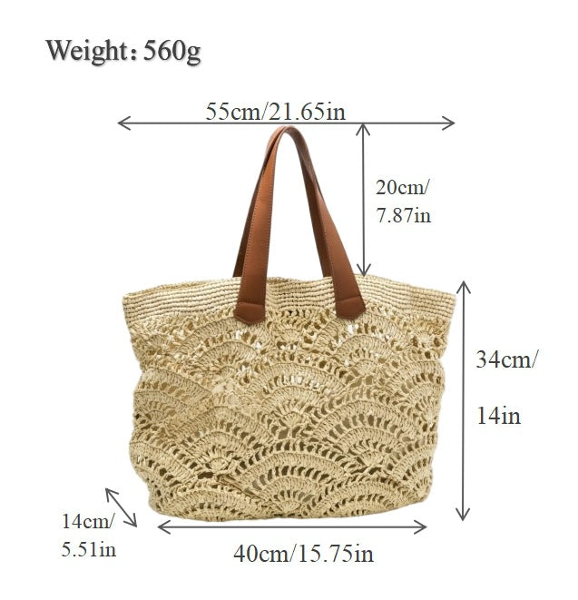 Generous Macrame Beach Bag Bowlift