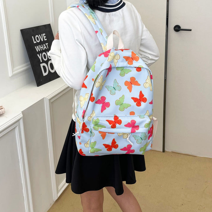 Vibrant Butterfly Patterned Backpack Bowlift