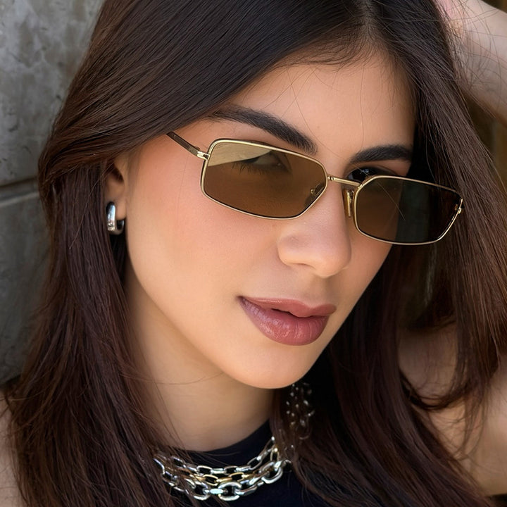 Women fashionable square sunglasses with polarized lenses Bowlift