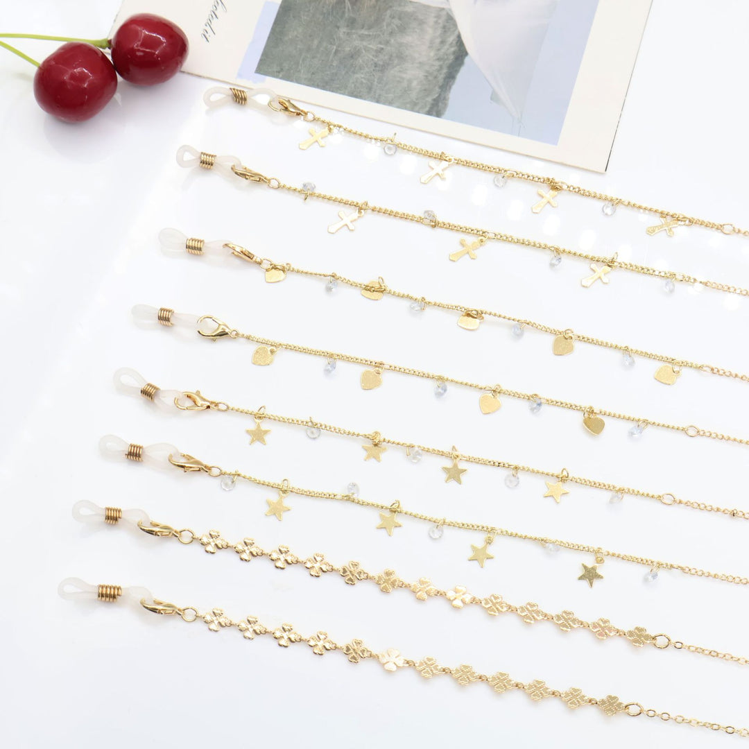 Cross-Embellished Eyewear Chain Bowlift