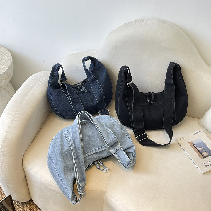 Chic Denim Shoulder Bag Bowlift