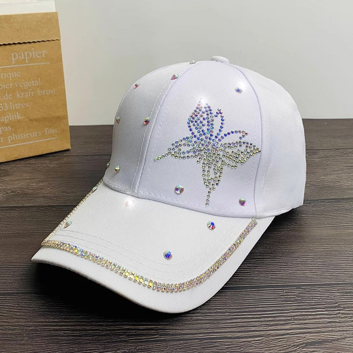 Women's Rhinestone-Embellished Baseball Cap Bowlift