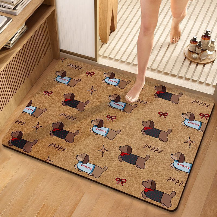 Playful Cat-Themed Bath Mat Bowlift
