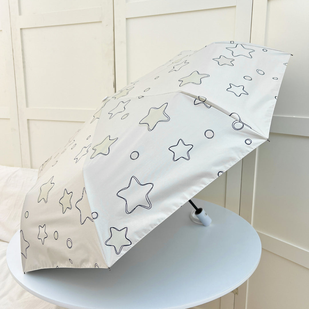Ladies Automatic Folding Umbrella with Creative Pattern Bowlift