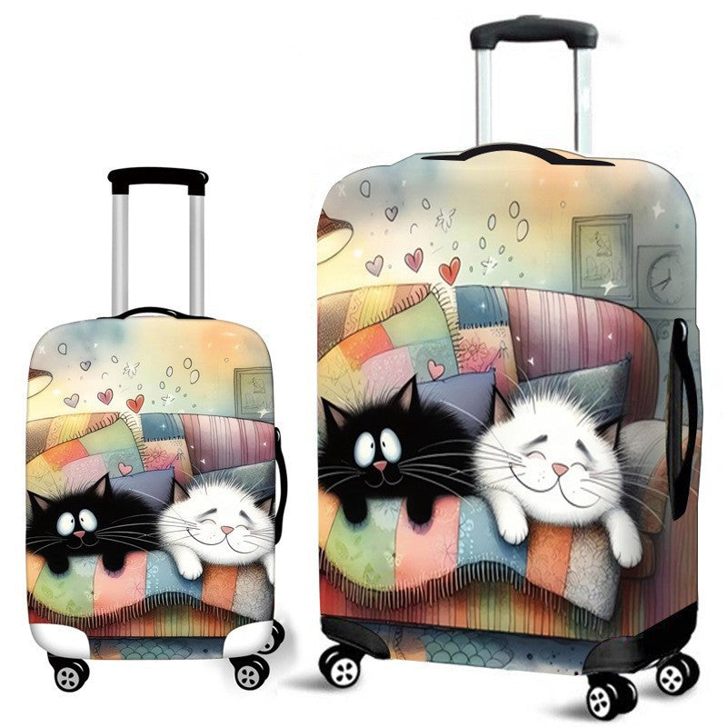 Unisex hard-shell travel suitcase with creative giraffe motif Bowlift