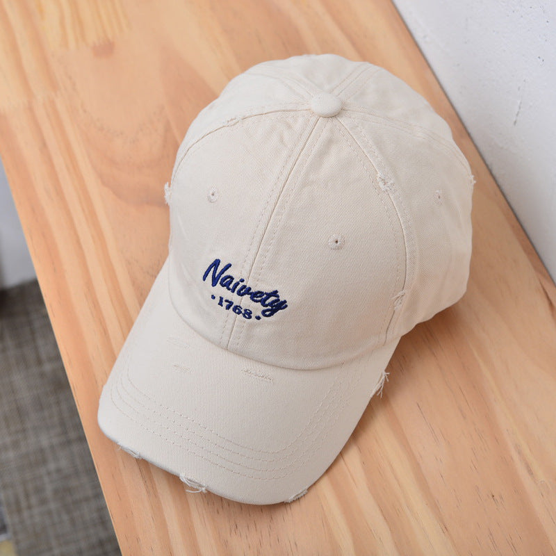 Men's Distressed Vintage Cotton Baseball Cap Bowlift