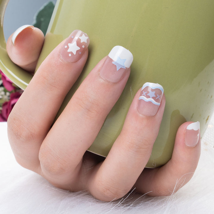 Creative Star-Themed Press-On Nails