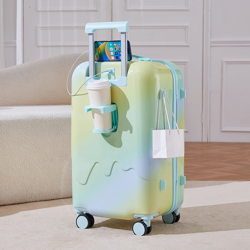 Smart Phone-Integrated Travel Suitcase Bowlift