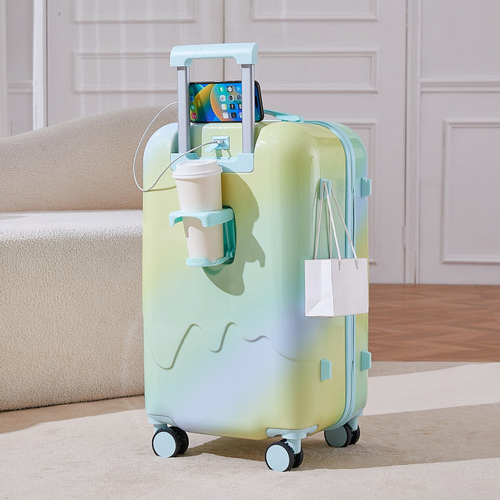 Smart Phone-Integrated Travel Suitcase Bowlift