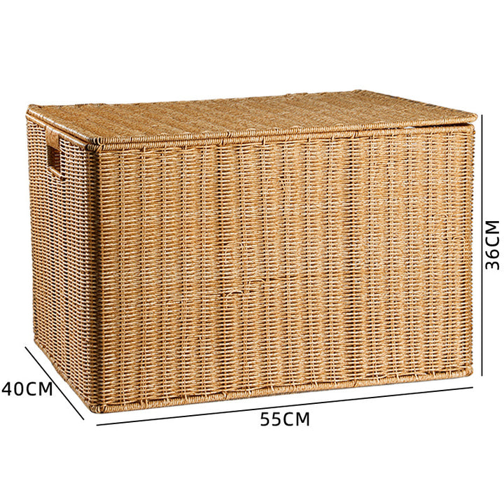 Handcrafted Rectangular Wicker Storage Box Bowlift