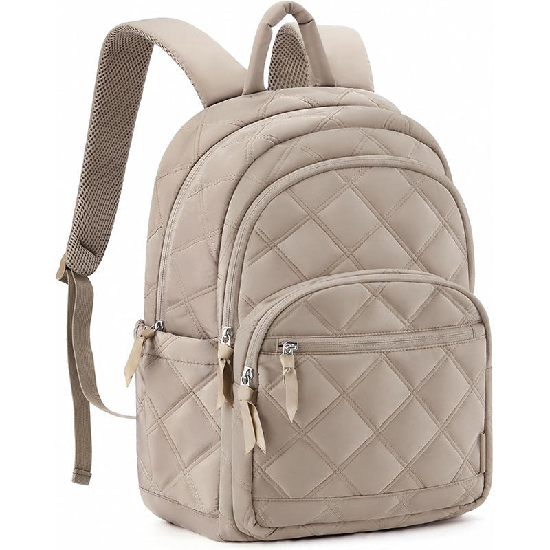 Quilted Backpack with Multiple Compartments Bowlift
