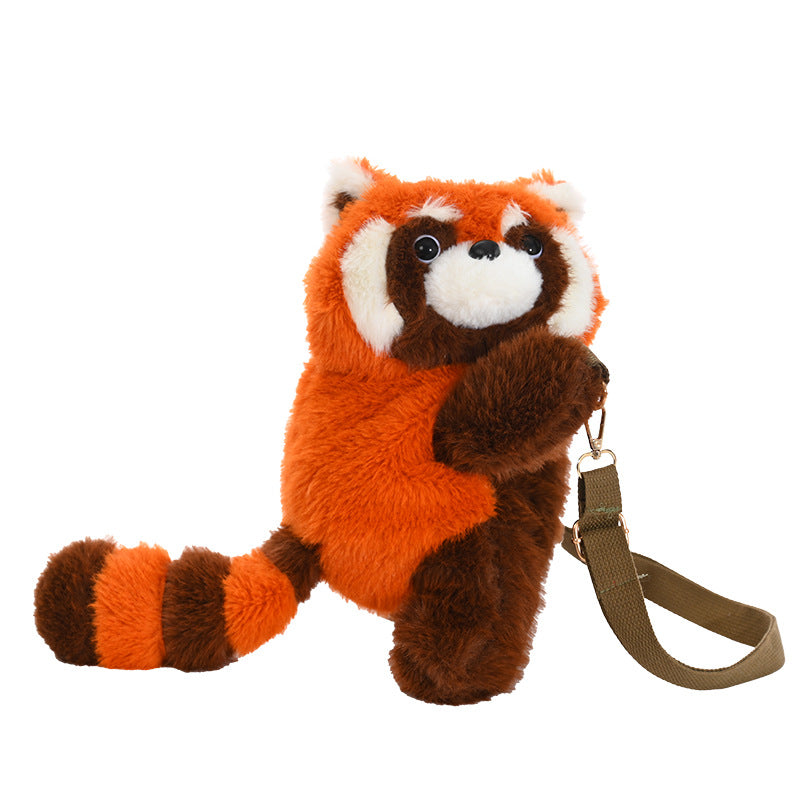 Plush Shoulder Bag with Cute Red Fox Design Bowlift