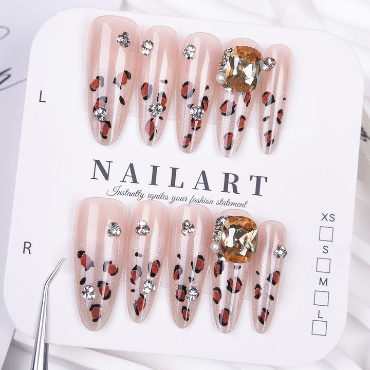 Butterfly-Inspired Stiletto Press-On Nails