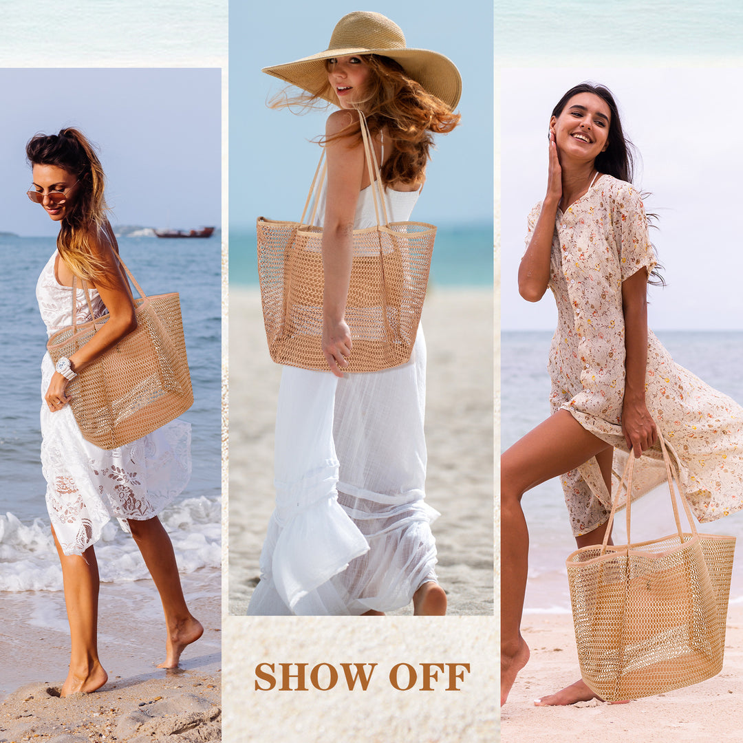 Spacious mesh beach bag Bowlift