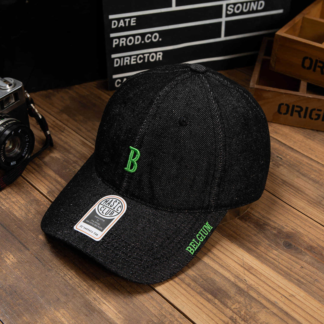 Men's Denim Embroidered Baseball Cap Bowlift