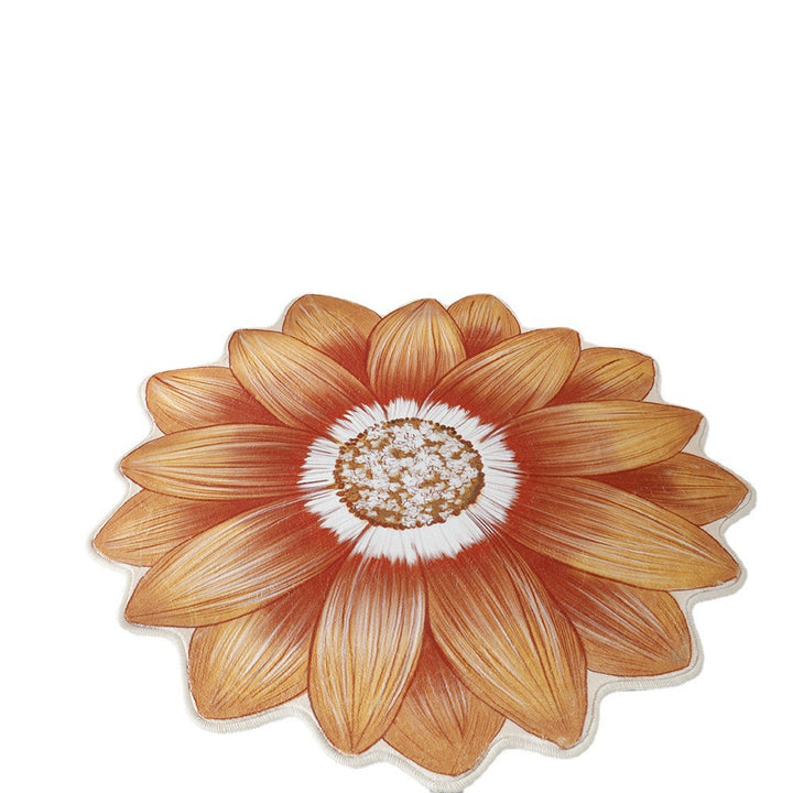 Floral Print Round Area Rug Bowlift