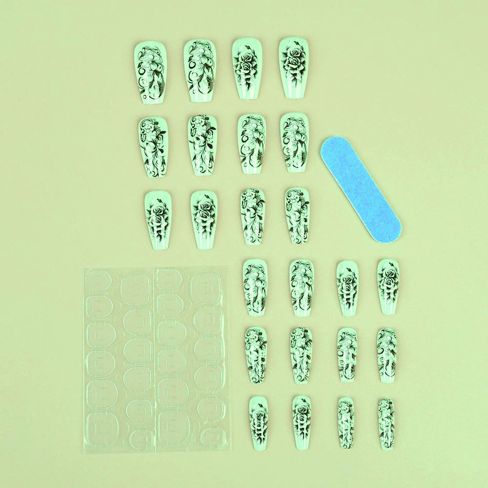 Floral Pattern Nail Art Bowlift