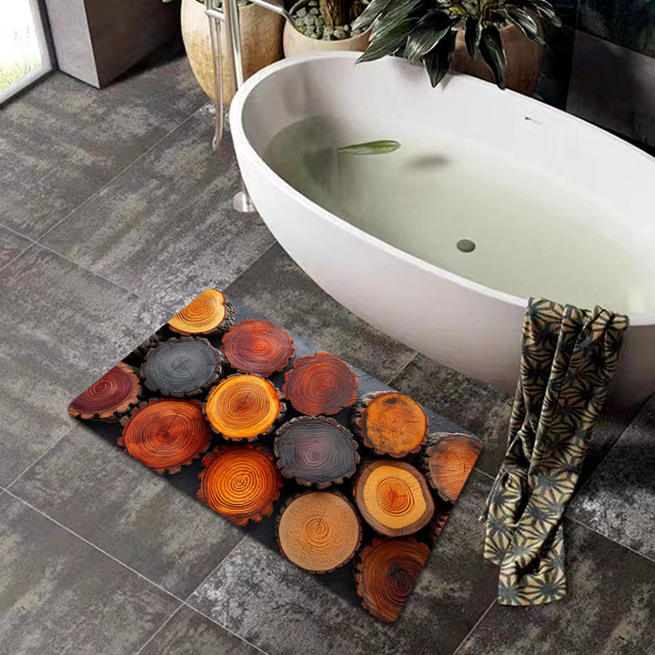 Natural Wood Grain Bath Mat Bowlift