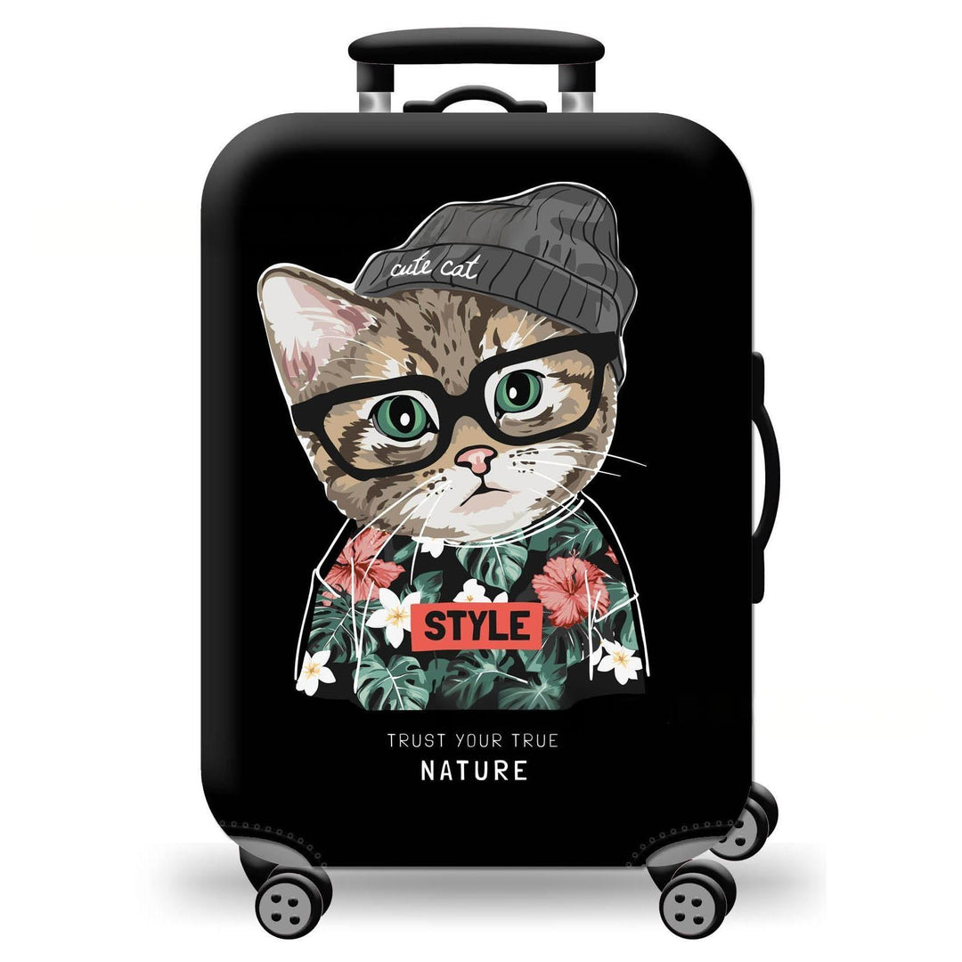 Unisex hard-shell suitcase with playful cat design Bowlift