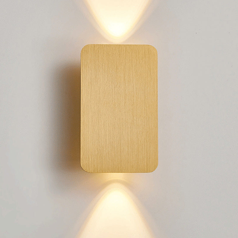 Modern rectangular LED wall sconce with dual up down beam and slim low-profile housing Bowlift