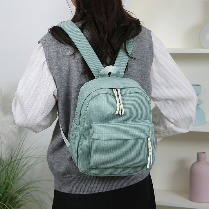 Cord-Backpack with Practical Front Pocket Bowlift