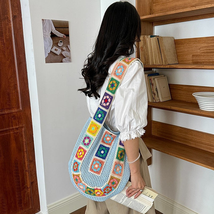 Crochet Patchrk Sling Bag Bowlift