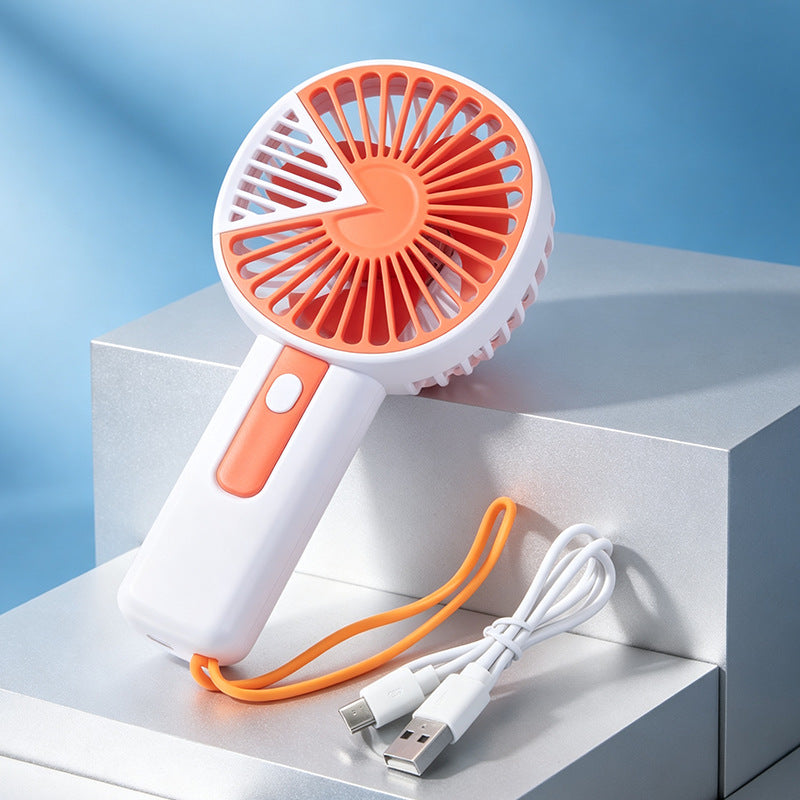 Women's Portable Mini Fan with USB Charging Function and Ergonomic Handle Bowlift