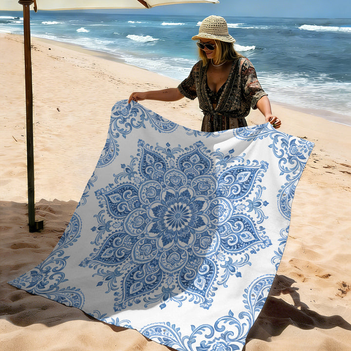 Mandala Design Beach Mat Bowlift