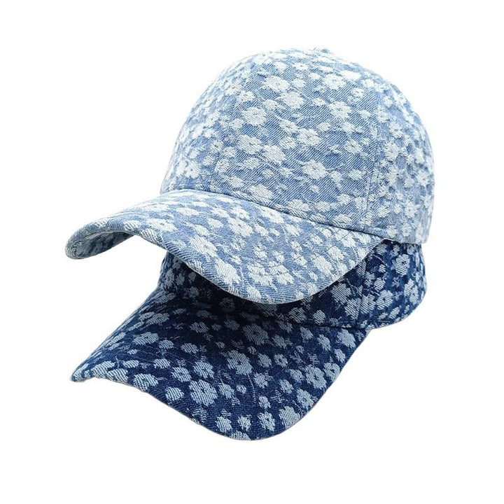 Women's Floral Textured Cotton Baseball Cap Bowlift