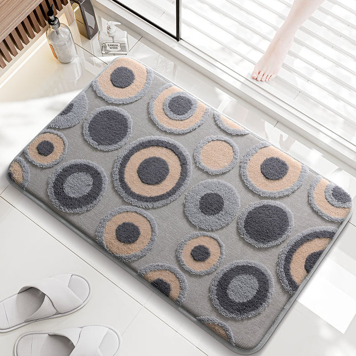Decorative Circular Pattern Bath Mat Bowlift